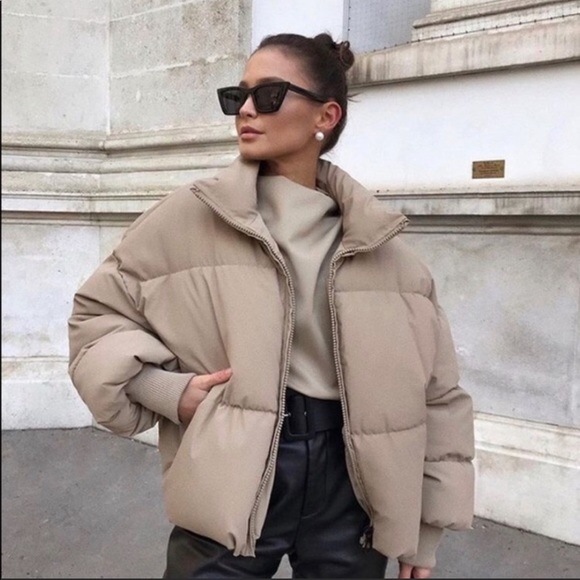 zara oversized puffer
